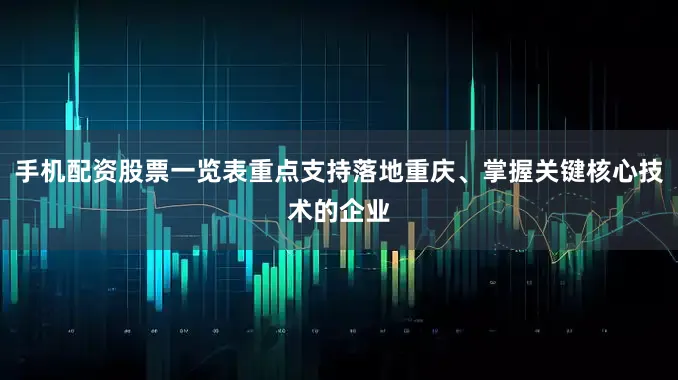 手机配资股票一览表重点支持落地重庆、掌握关键核心技术的企业